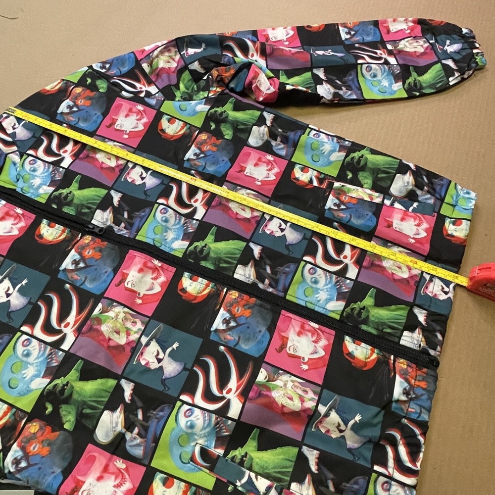 Disney Parks Mens Small Jacket Neon Nightmare Before Christmas Windbreaker Parks - Picture 10 of 15